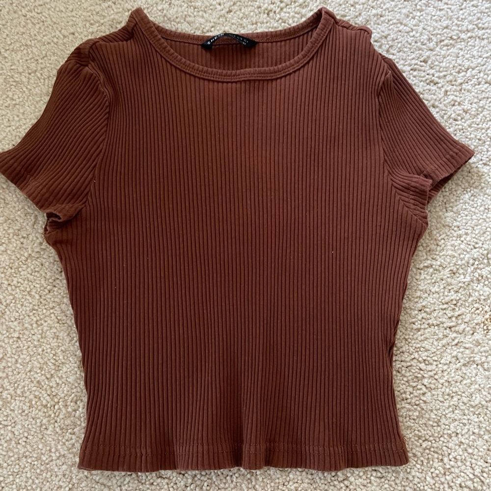 Shein cropped ribbed top